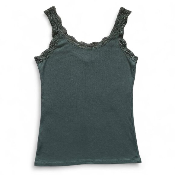 Lavon Green Lace Tank - Picture 4 of 4